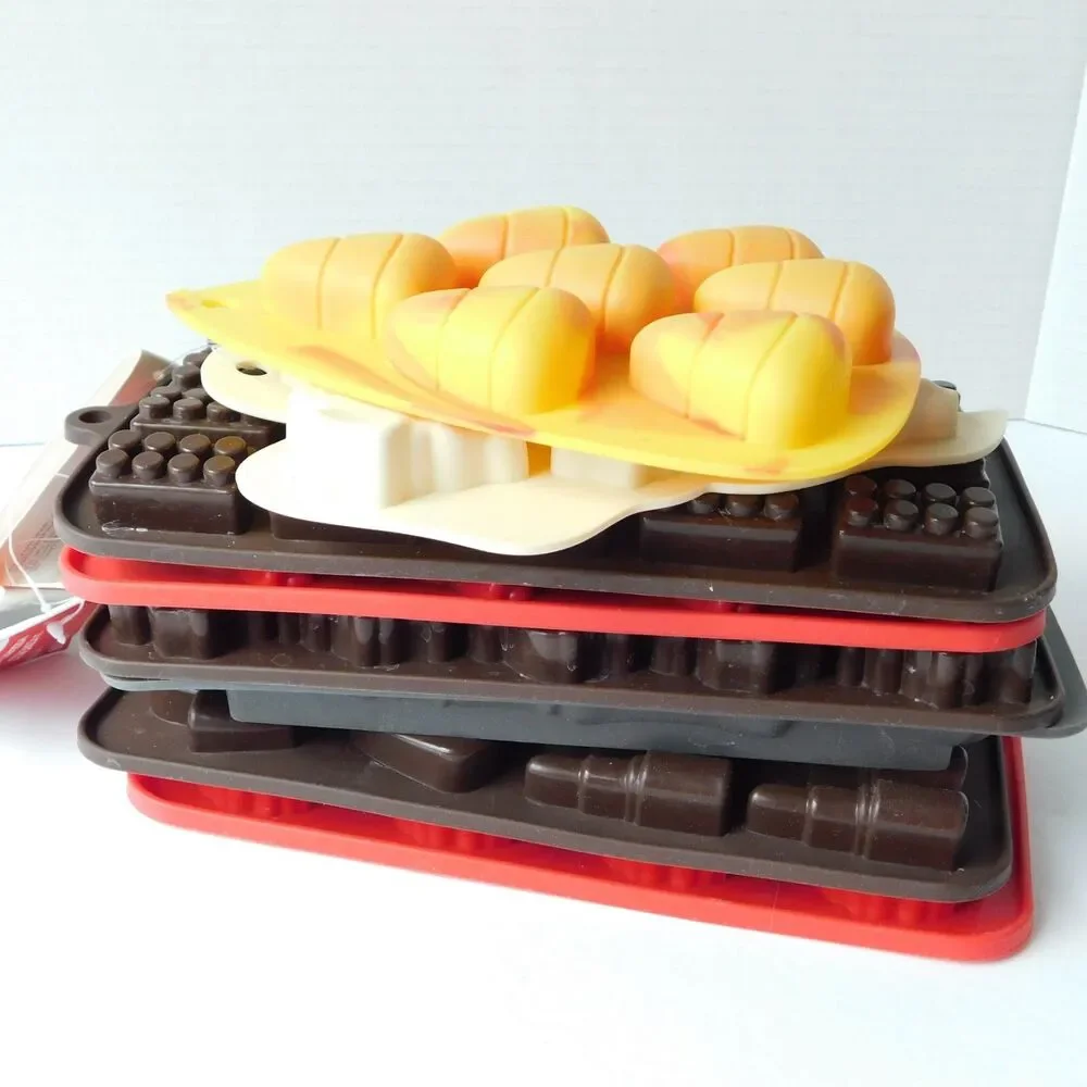 Silicone Mold Candy Crafts Lot of 9 Halloween Christmas Baking Jello Soaps Craft